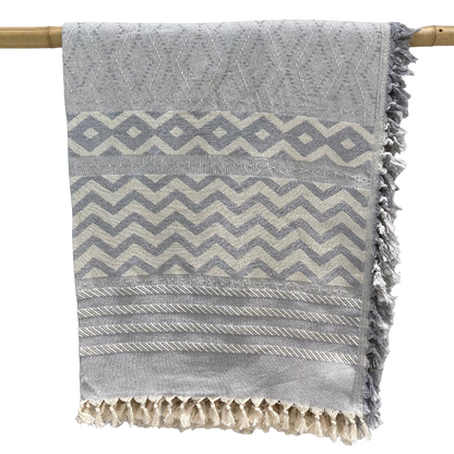 Zig-Zag Fouta Bedspread - XXL - The Fouta Spa